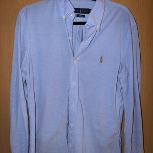 Ralph Lauren Men's Casual Light Blue Button Down Shirt